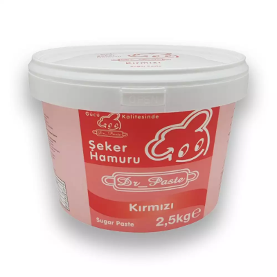 Dr. Paste Dekor Hamuru (Şeker Hamuru) 2.5 Kg. Kırmızı