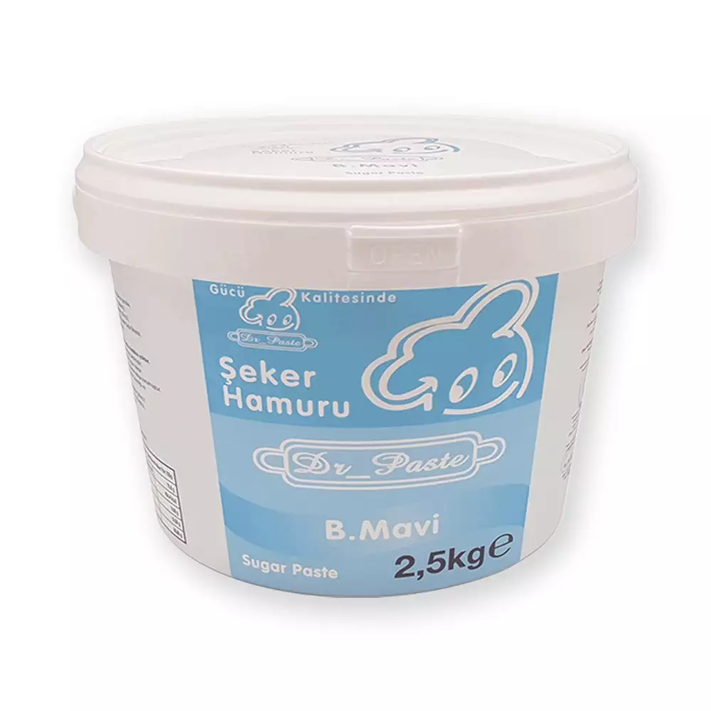 Dr. Paste Dekor Hamuru (Şeker Hamuru) 2.5 Kg. Bebek Mavisi