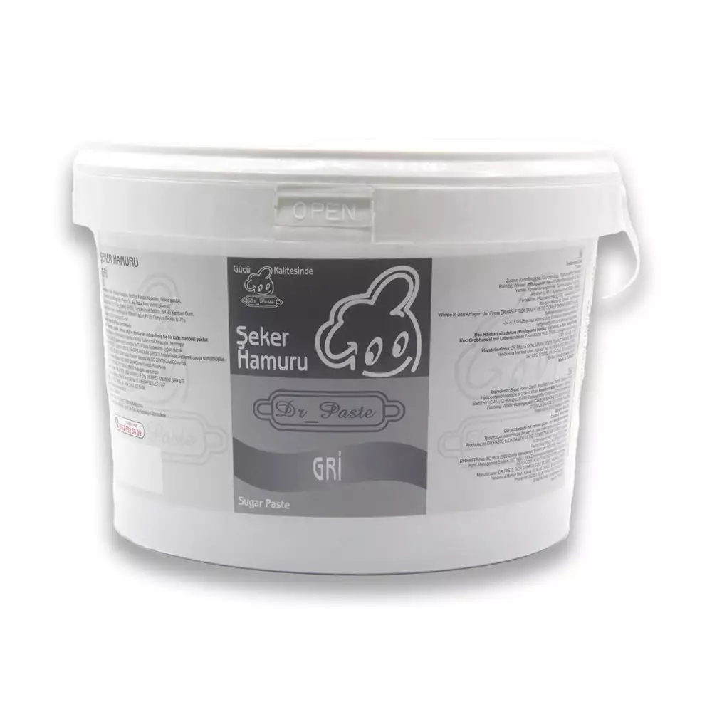 Dr. Paste Dekor Hamuru (Şeker Hamuru) 2.5 Kg. Gri