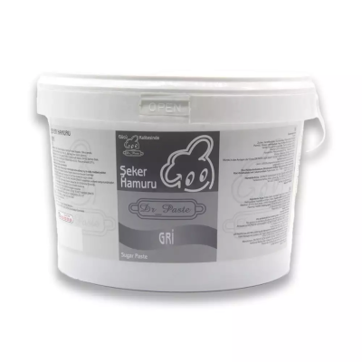 Dr. Paste Dekor Hamuru (Şeker Hamuru) 2.5 Kg. Gri
