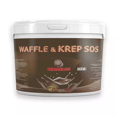 Karmelon Waffle Sos (Badem) 10Kg. Plastik Kova