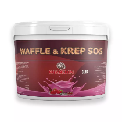 Karmelon Waffle Sos (Çilek) 10 Kg. Plastik Kova