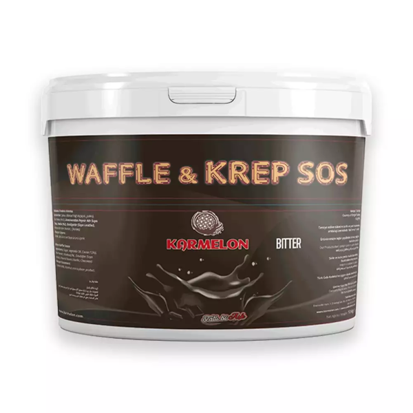 Karmelon Waffle Sos (Bitter) 10 kg. Plastik Kova