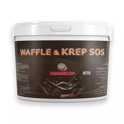 Karmelon Waffle Sos (Bitter) 10 kg. Plastik Kova