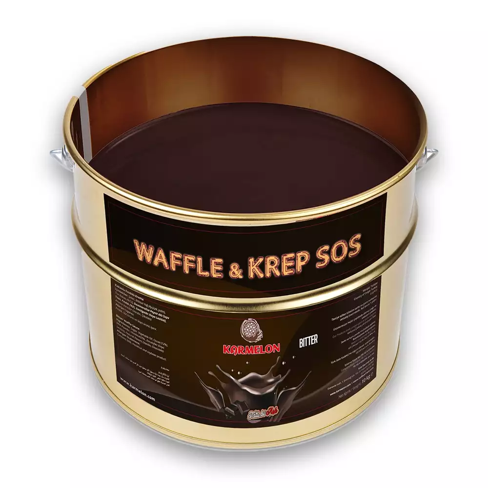 Karmelon Waffle Sos Bitter 10 Kg. Teneke Kova