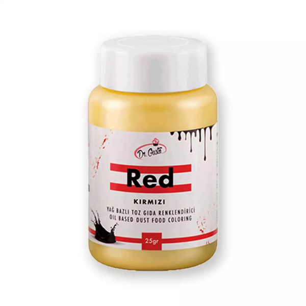 Dr Gusto Yağ Bazlı Toz Boya Kırmızı 25 gr.