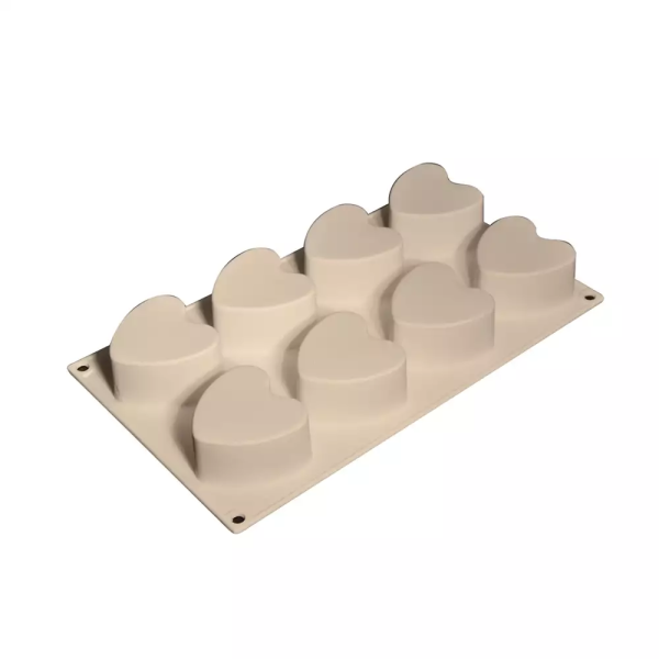 Cesil 8'li Orta Boy Kalp Silikon Kek Kalıbı