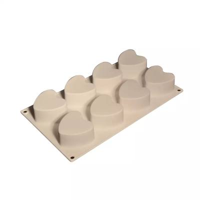 Cesil 8'li Orta Boy Kalp Silikon Kek Kalıbı