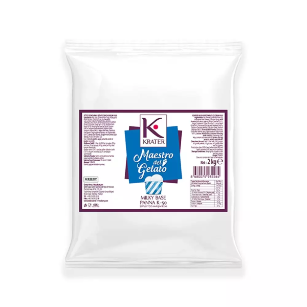 Krater Milky Base Panna 1 Kg. ( Sütlü Dondurma İçin Süt Bazlı Toz Karışımı )