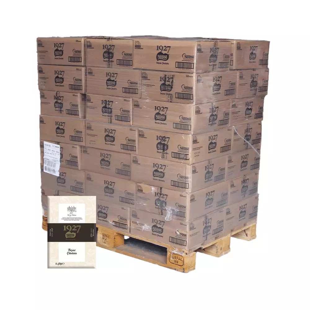 Nestle Beyaz Kuvertür 2.5 Kg. (1 Koli 8 Adet - 1 Palet 40 Koli )