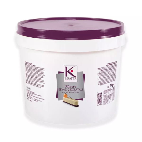 Krater Klassos Beyaz Çikolata 7Kg. ( 1 Koli 4 Adet - 1 Palet 24 Koli )