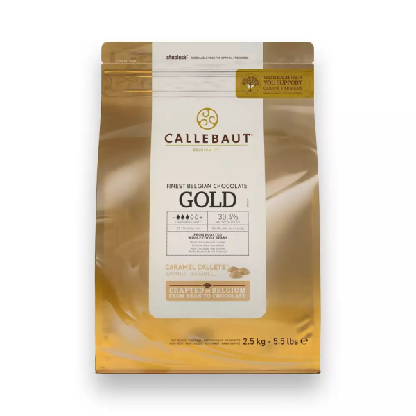 Callebaut Gold Kuvertür Çikolata 2.5 Kg. CHK-R30GOLD-2B-U75