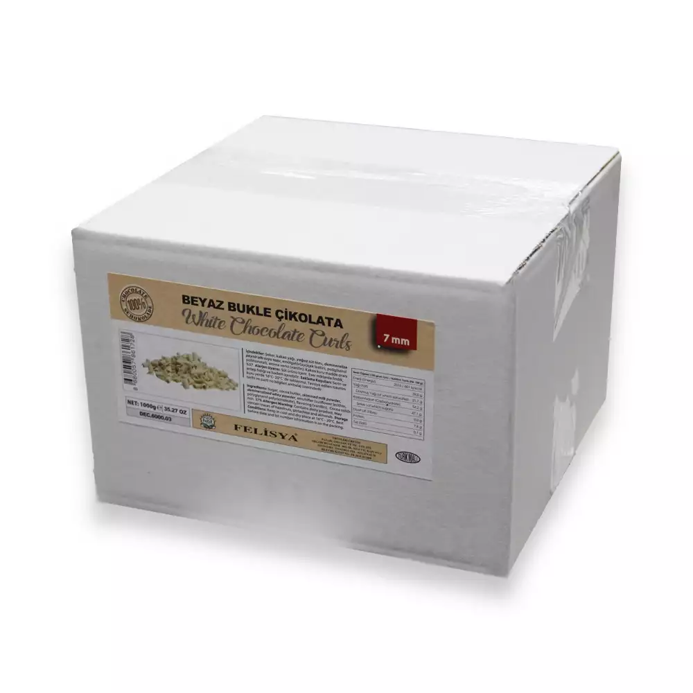 Felisya Beyaz Bukle Çikolata 7 mm 1000 Gr.