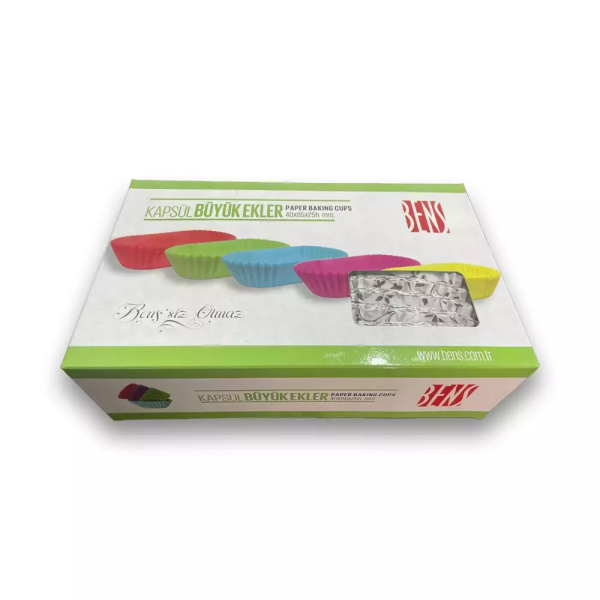 Bens Kapsül Ekler Beyaz Büyük Çizgili 85*40*25 600'lü