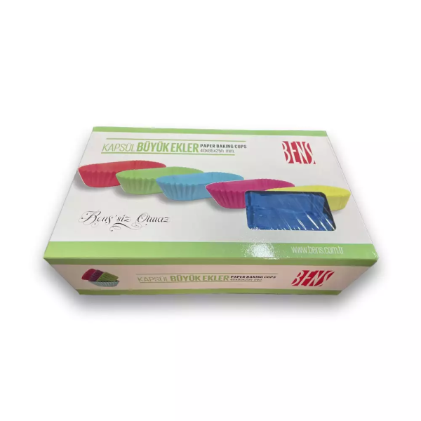 Bens Kapsül Ekler Büyük Renkli 85*40*25 600'lü
