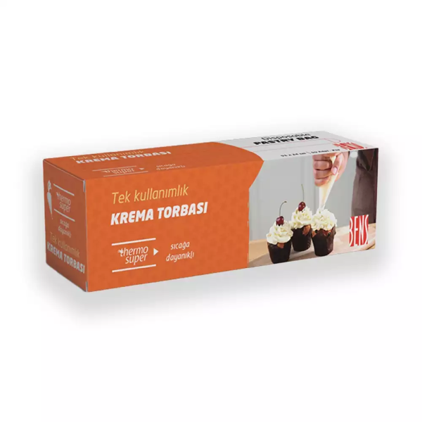 Bens Şeffaf Büyük 62 cm Krema Torbası Tek Kullanımlık 60'lı