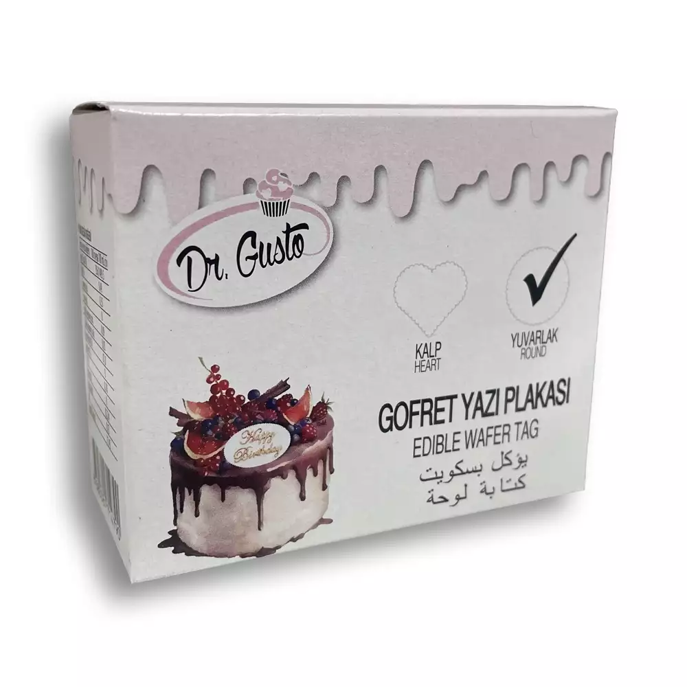 Dr. Gusto Gofret Yazı Plaketi Yuvarlak 24'lü