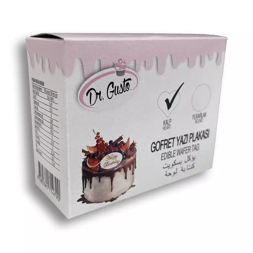 Dr. Gusto Gofret Yazı Plaketi Kalp 24'lü