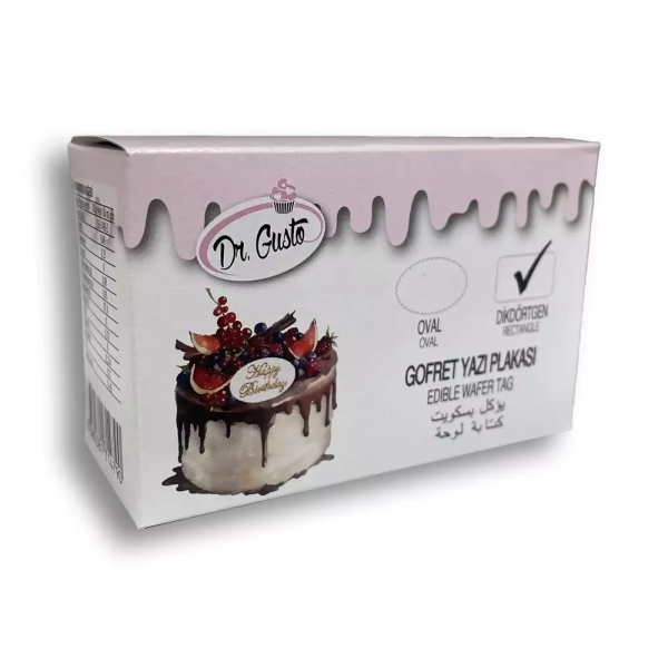 Dr. Gusto Gofret Yazı Plaketi Dikdörtgen 24'lü