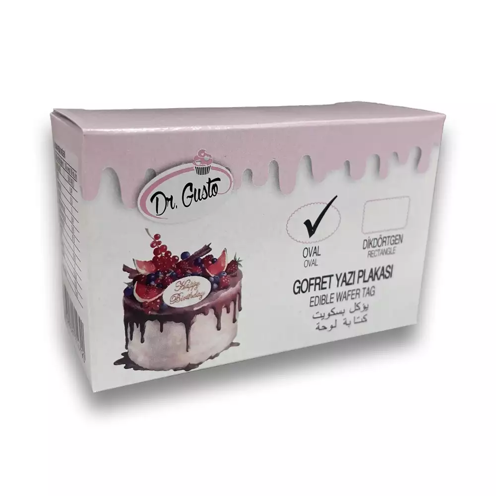Dr. Gusto Gofret Yazı Plaketi Oval 24'lü