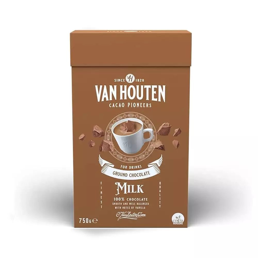 Van Houten Ground Milk Cocoa Chocolate Drink Powder 750 G (Sıcak Çikolata)
