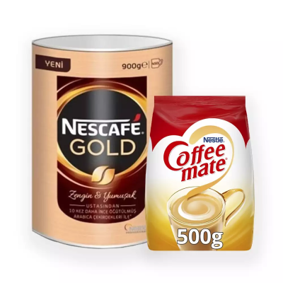 Nescafe Gold Signature 900 Gr. - 500 Gr. Coffee Mate Hediyeli