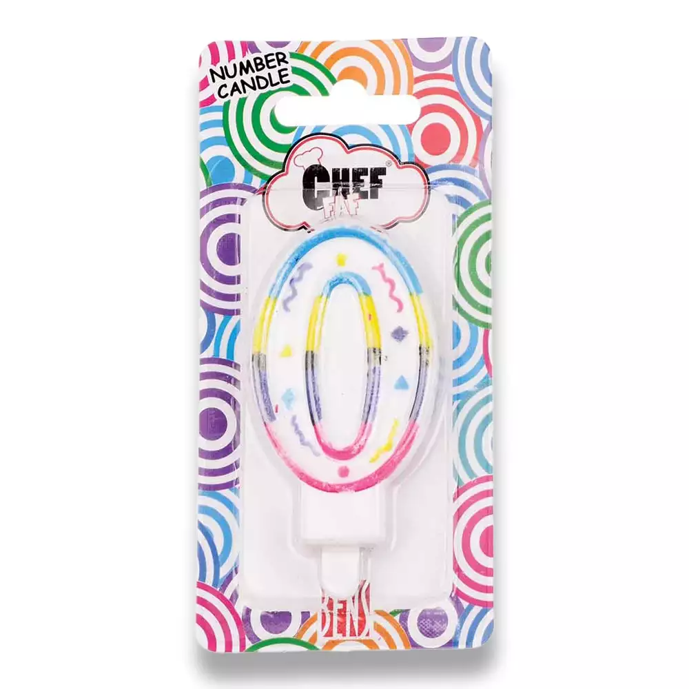 Mum 0-9 Arası Rakamlı Renkli Bens ( 1 Adet )