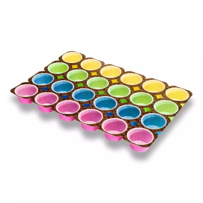 Muffin Yanmaz Kek Kalıbı 24'lü Renkli