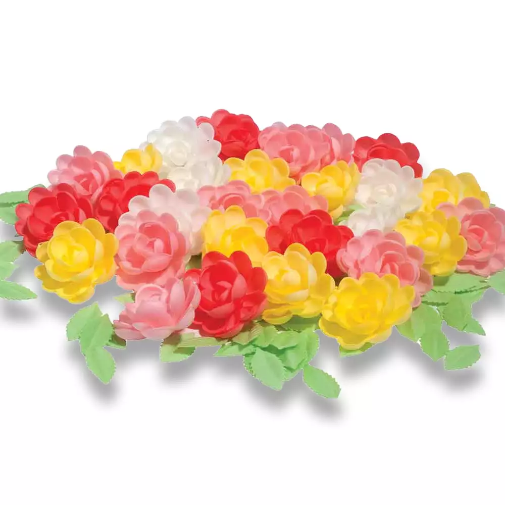 Gofret Gül Çiçek (Orta) 50 Adet.