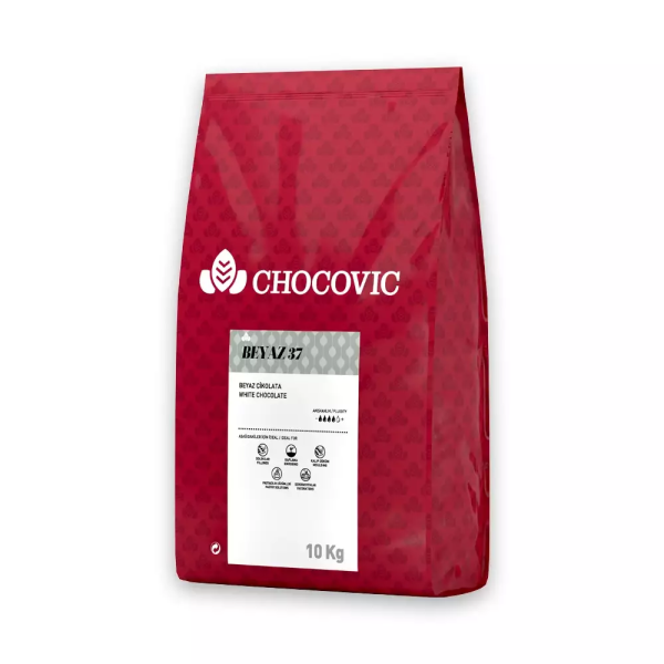 Chocovic 10 Kg. Beyaz Pul Kuvertür (CHW-R2737E-55B-Beyaz %37)