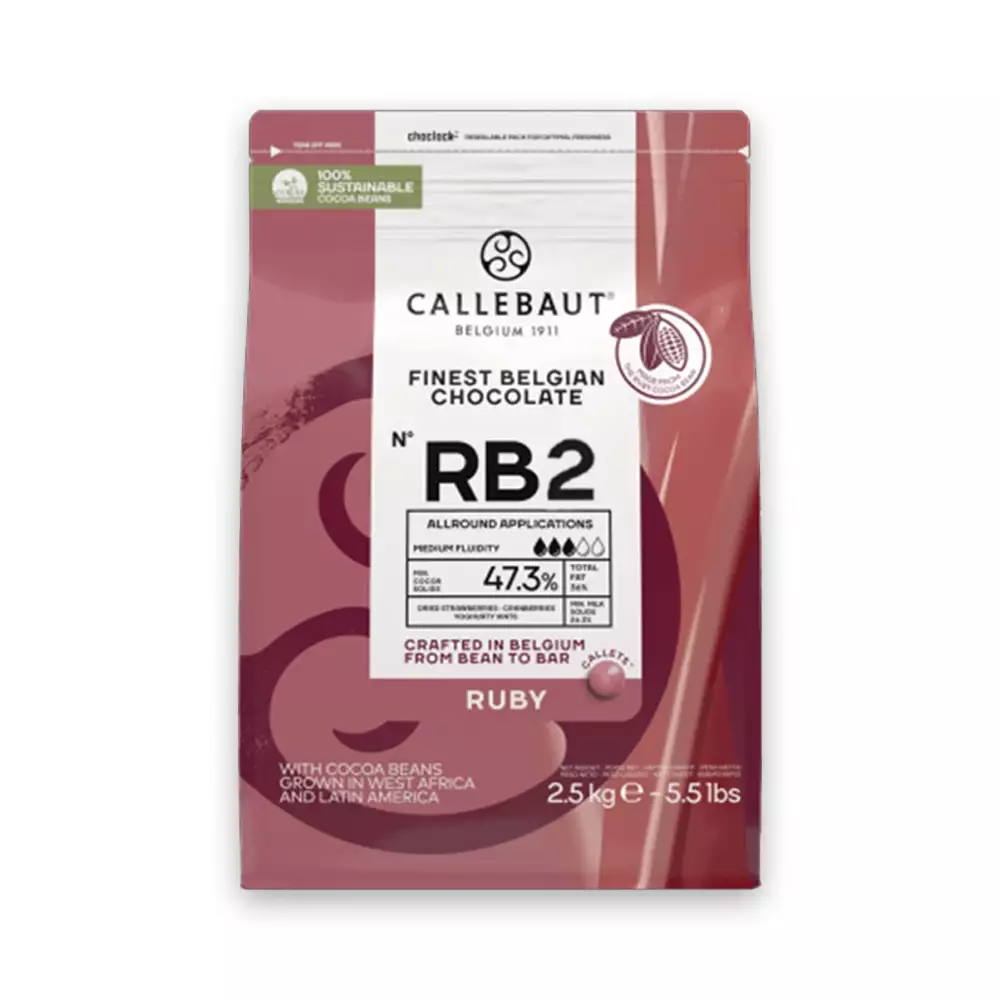 Callebaut RB2 2.5 Kg. Ruby Kuvertür Çikolata