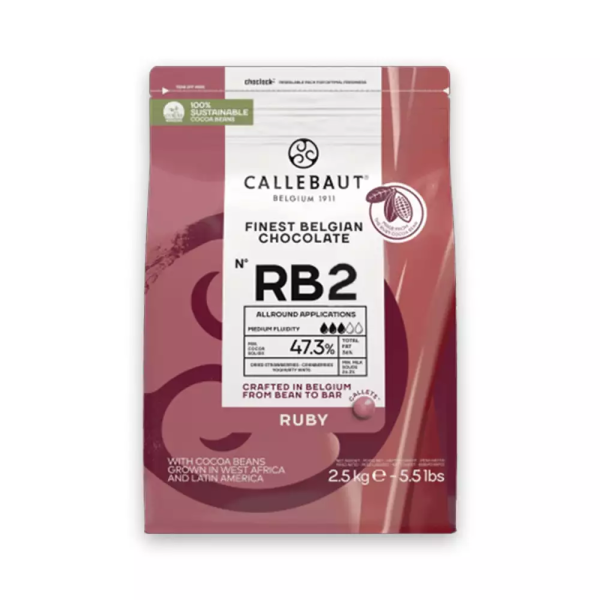 Callebaut RB2 2.5 Kg. Ruby Kuvertür Çikolata