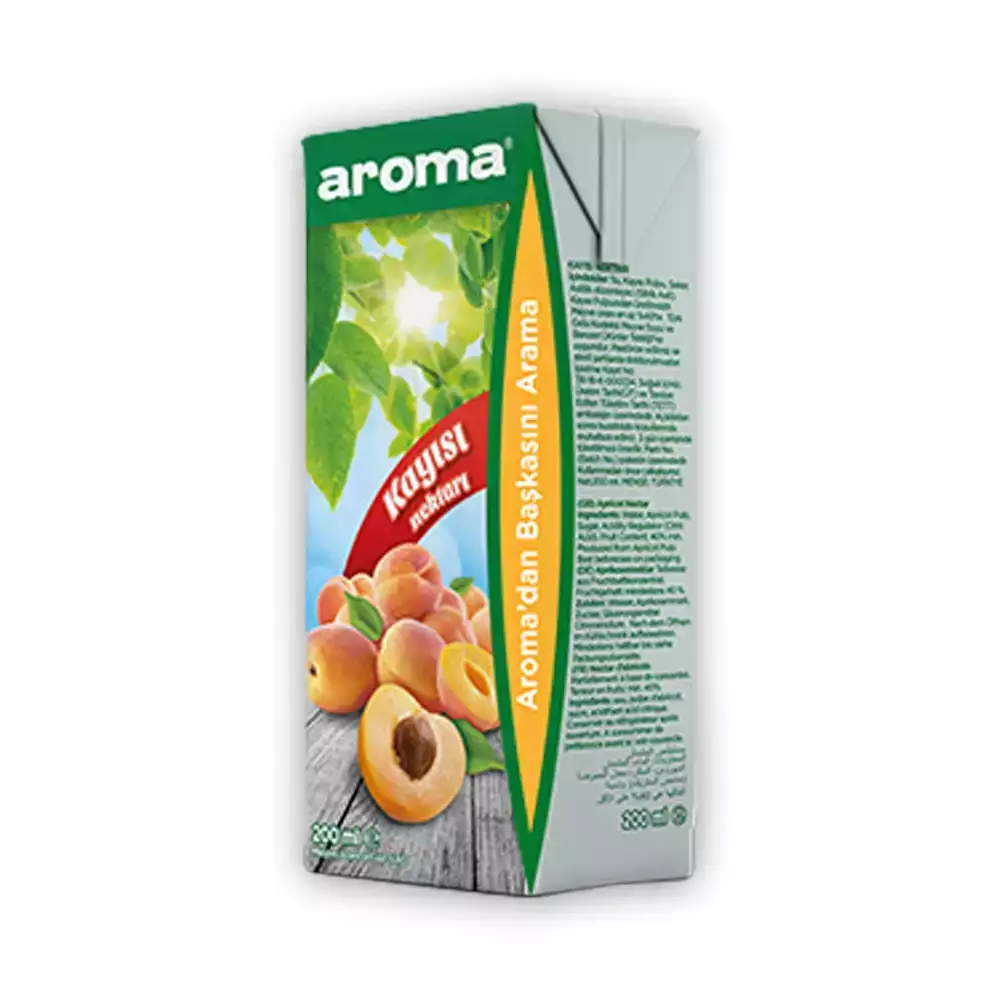 Aroma Kayısı Nektar Meyve Suyu 200 Ml. (1 Koli 27 Ad. - 1 Palet 135 Koli)