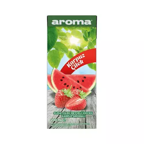 Aroma Karpuz Çilek Meyve Suyu 200 Ml. (1 Koli 27 Ad. - 1 Palet 135 Koli)