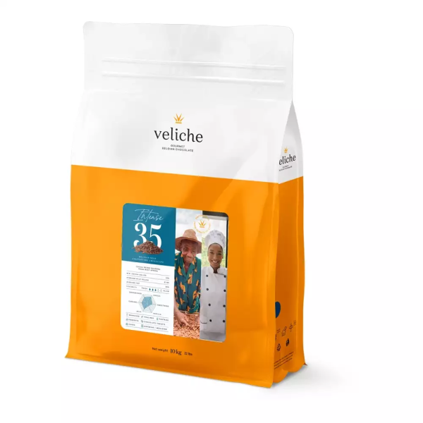 Veliche Sütlü Kuvertür Drop Çikolata %35 (10 Kg) (Gerçek Belçika Çikolatası)